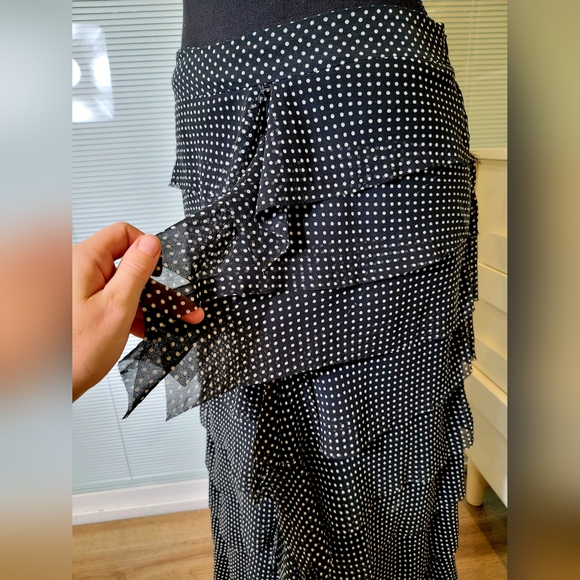 Maxi ruffle polka-dot skirt - Picture 2 of 6